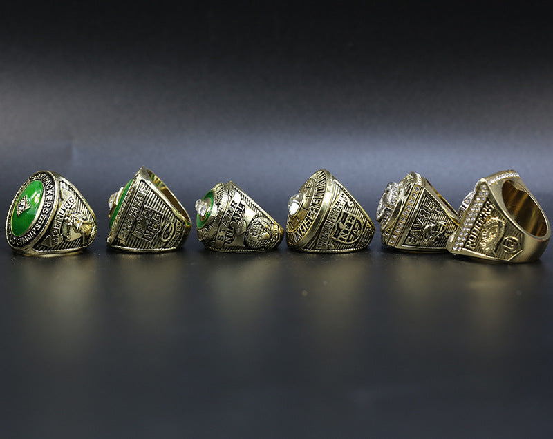 1961/65/66/67/96/2010 NFL Green Bay Packers Championship Ring Set - Your Ring