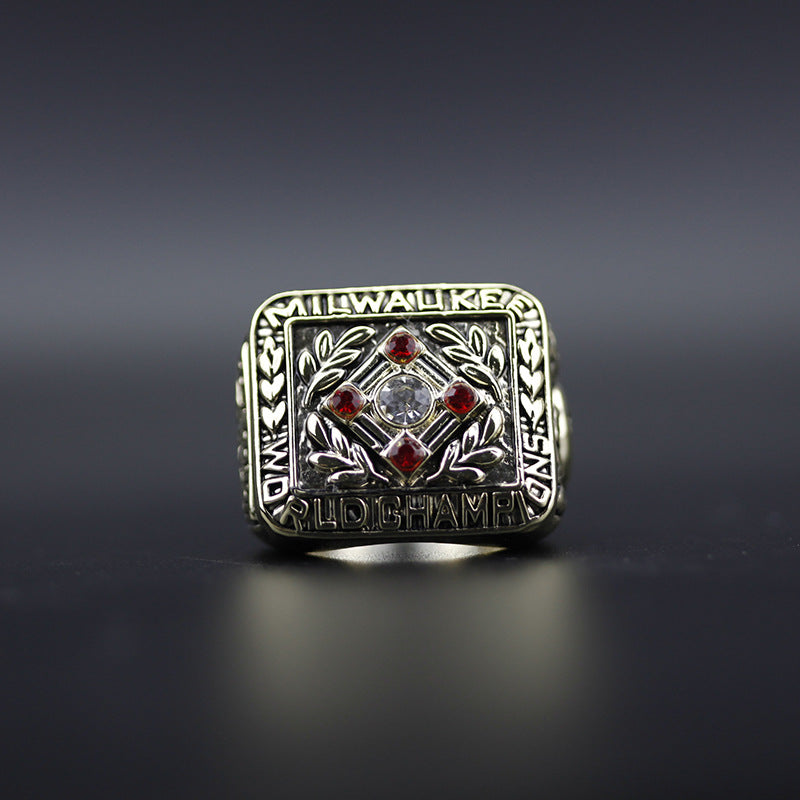 MLB 1957 Milwaukee Braves Men's Baseball World Series Replica Championship Ring - Your Ring