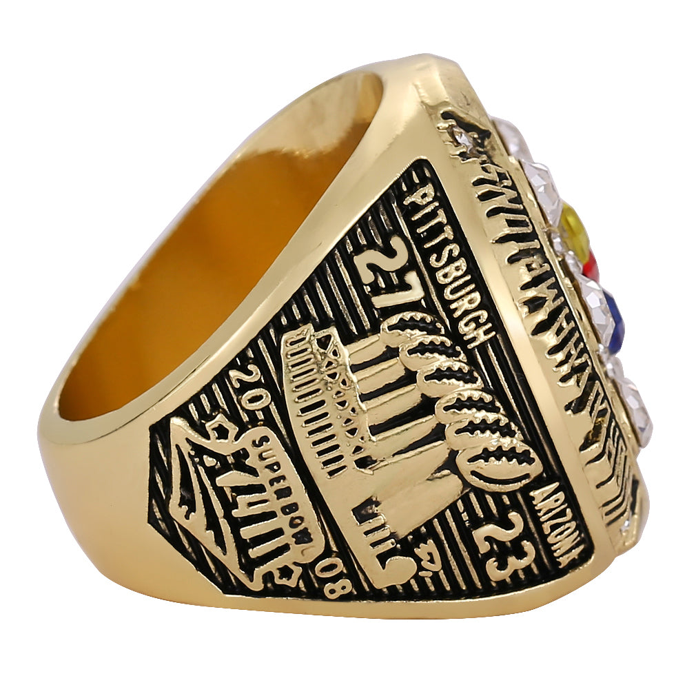 2008 NFL World Champion 43rd Super Bowl Pittsburgh Steelers Championship Ring - Your Ring