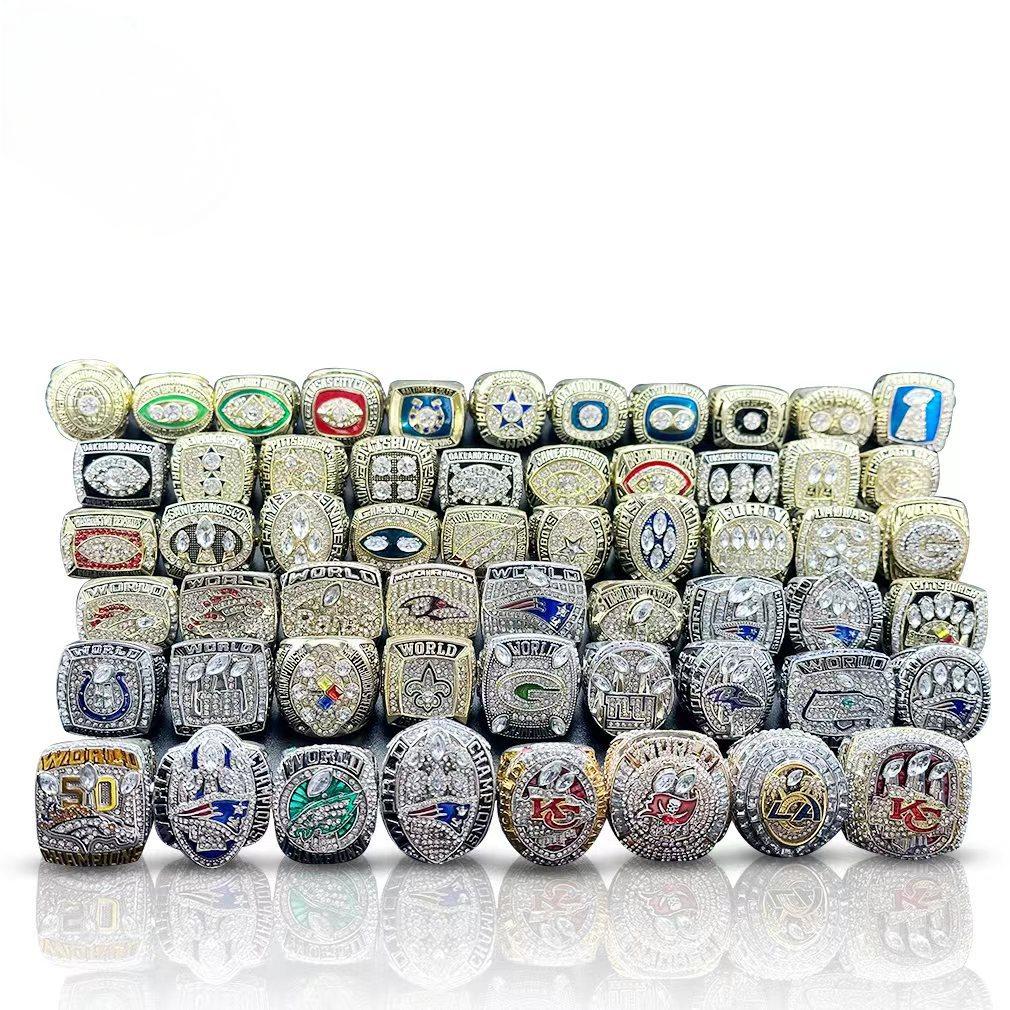 1966-2022 NFL 57 Teams Championship Ring With 10cm Trophy - Your Ring
